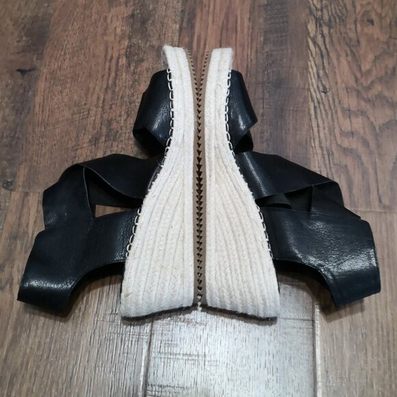 Brand New Eileen Fisher Willow Tumbled Leather Wedge Espadrille Size 10 - Picture 9 of 10